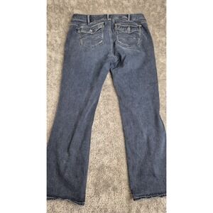 SILVER Jeans Womens Sz 38x30" Blue SUKI Boot Dark Wash Mid Rise Curvy Stretch